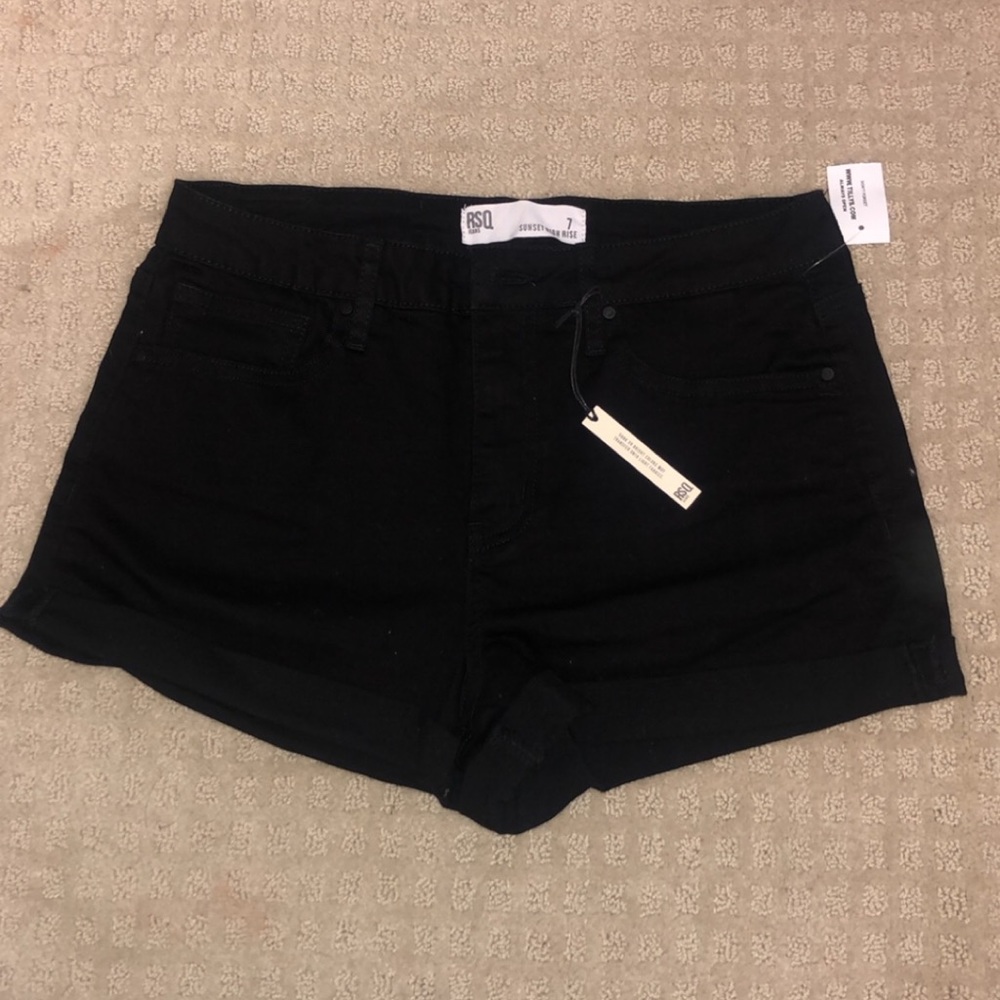 Black Denim Shorts